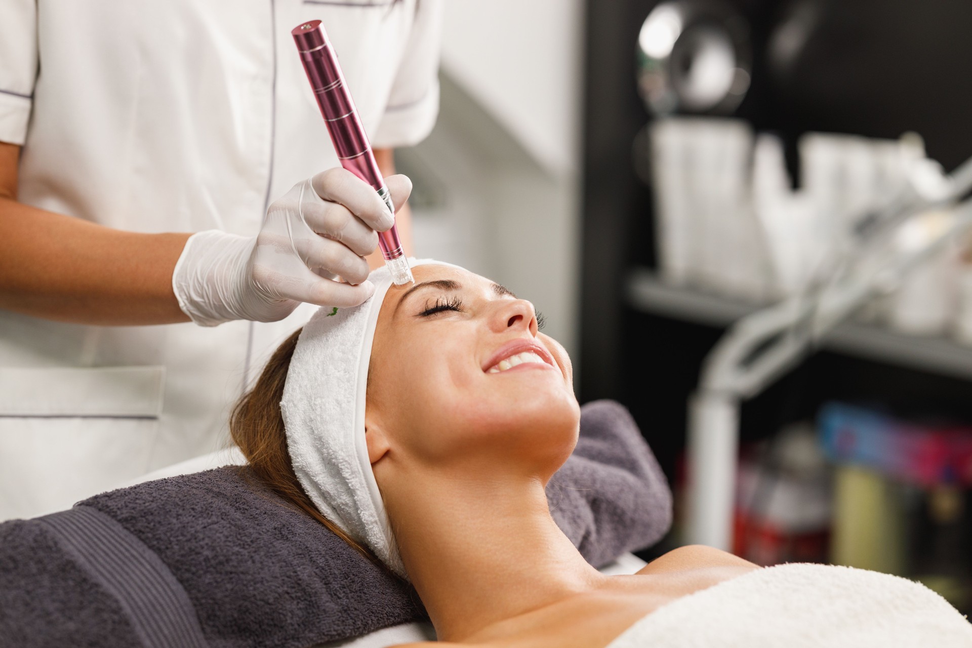 Woman On A Facial Treatment At The Beauty Salon